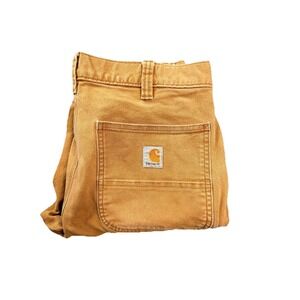 Carhartt Relaxed Fit Mens 33x30 Tan Work Pants Carpenter Utility Pockets